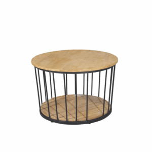 Table d’appoint Nantes ronde compacte en bois – design moderne