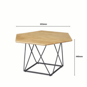 Table d’appoint Rennes compacte hexagonale – design moderne