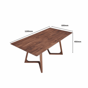 Table d’appoint Washington rectangulaire en bois massif – design moderne