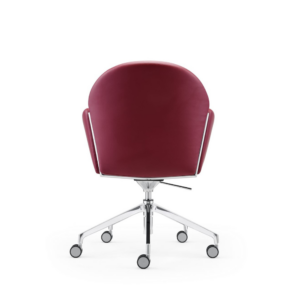 Chaise de réunion de bureau Palo Alto en cuir pivotante – dossier mi-haut