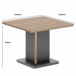 Table de réunion de bureau Ulsan carrée en bois