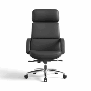 Silla de oficina Lobatse de cuero - respaldo alto