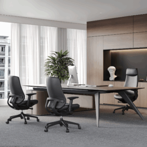 Silla de oficina Bursa de cuero - ergonómica avanzada, respaldo alto