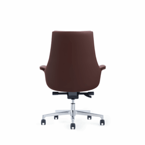Athens Genuine Leather Office Chair - Mid-High Backrest