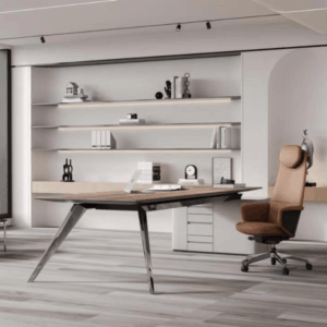 Meeting office chair Larissa-M in leather - mid-high backrest