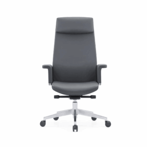 Silla de oficina Plovdiv de cuero genuino - respaldo alto