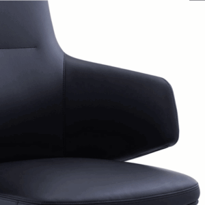 Meeting office chair Brasov-M in leather - mid-high backrest