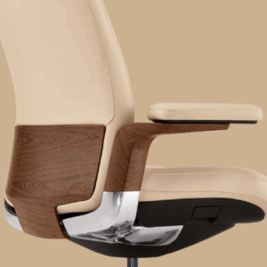 Belgrade high-back leather office chair - luxury finish