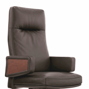 Zagreb high-back office chair in genuine leather - luxury finish
