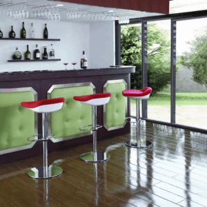 Tabouret de bar Ancona réglable en hauteur pivotant – dossier bas