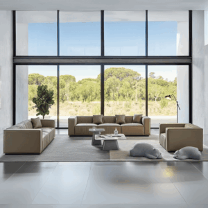 Canapé lounge Pistoia deux places en cuir