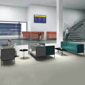 Three-seater fabric lounge sofa Max