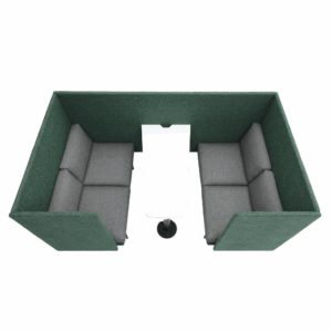 Acoustic bench Trapani four-seater with table