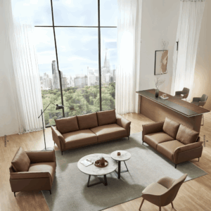 Canapé lounge Monte de una plaza en cuero - acabado de lujo