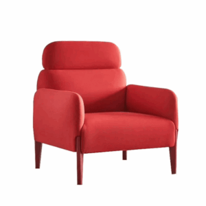 Lounge armchair Join with high fabric backrest