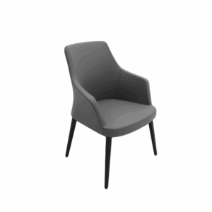 Chaise de salle à manger Eva en cuir avec accoudoirs – finition luxe