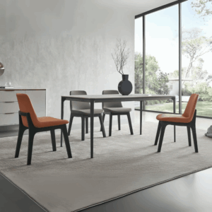 Chaise de salle à manger Ventura en cuir – design moderne