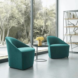 Lounge armchair Coli barrel shape