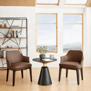 Dining room armchair Olmo in leather - Nordic style