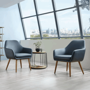 Lounge armchair Bryan in leather