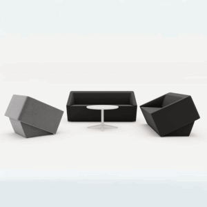 Canapé lounge Cut deux places cubique en tissu