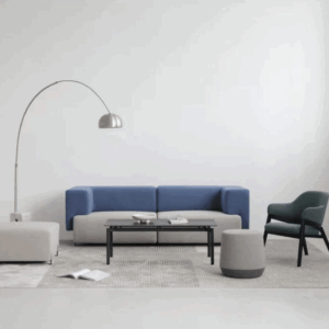 Système canapé modulable Qita en tissu