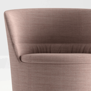 Lounge armchair Bitonto swivel in fabric