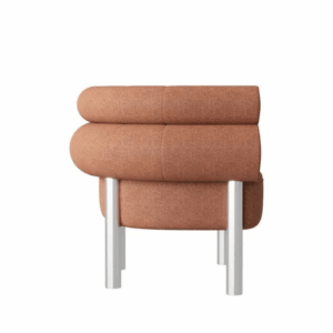 Sillón lounge Koji circular de tela