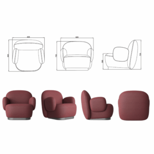 Sillón lounge Rain Flower de tela