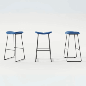 Chaise haute de bar Laterza-A piétement traîneau métal