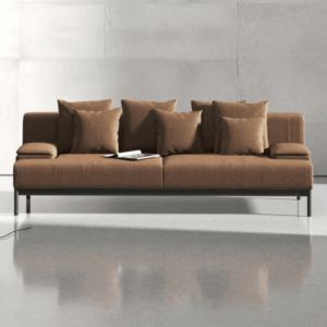 Canapé lounge One Corner de tres plazas en cuero