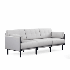 Three-seater leather Global lounge sofa