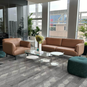 Canapé lounge Circle de tres plazas en cuero