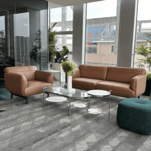 Canapé lounge Circle une place en cuir