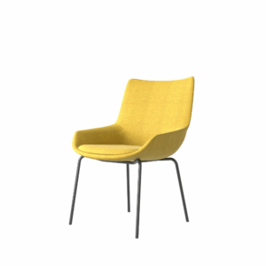 Chaise de salle à manger Tempio en tissu – diseño minimalista