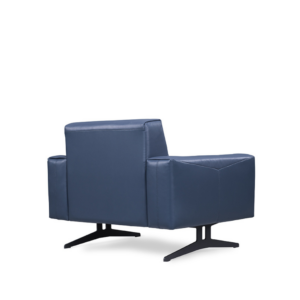 Hunter one-seater genuine leather lounge sofa - luxury finish