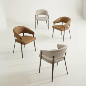 Chaise de salle à manger Coccia en cuir