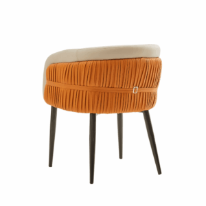 Chaise de salle à manger Modena en cuir avec accoudoirs