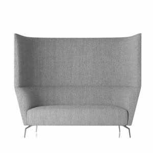 Banquette acoustique Cesario trois places à dossier haut
