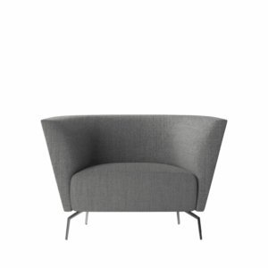 Canapé lounge Cesario de una plaza en tela