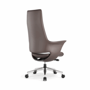 Office chair Silk in leather - high backrest