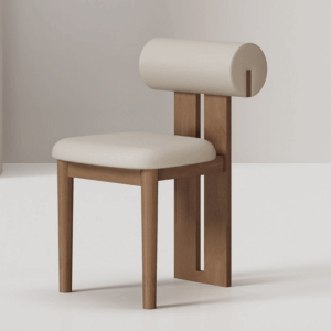 Chaise de salle à manger BO en bois massif et tissu – design créateur