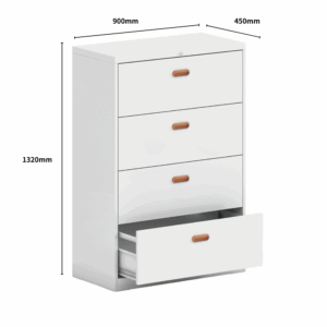 Armoire à tiroirs latéraux Yubor en acier pour bureau