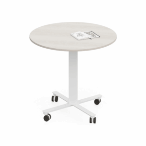 Mesa auxiliar Avesta-A redonda móvil con elevador de gas