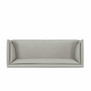 Three-seater leather Hug lounge sofa