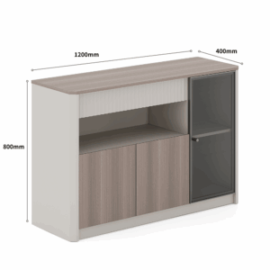 Meuble bas de rangement Emanuele-D en bois – finition premium