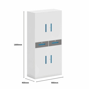 Armoire de classement Filippo-SDD en acier à portes battantes avec tiroir