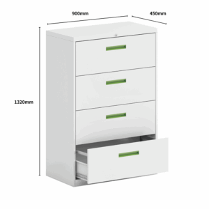 Armoire de classement Filippo-LFC1 en acier à tiroirs latéraux