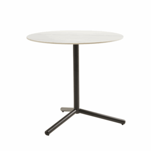 Side table Basilio round in sintered stone - minimalist design