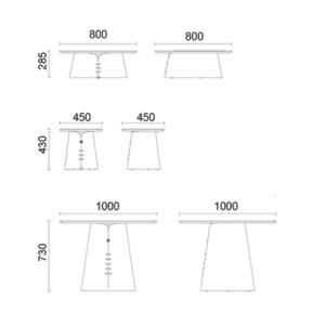 Mesa auxiliar Andreitown redonda alta - diseño de creador